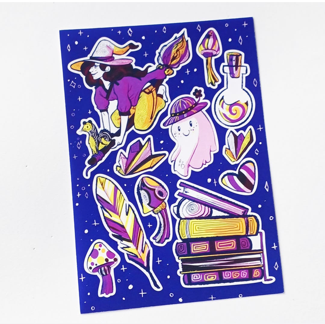 Spooky nonbinary stickers