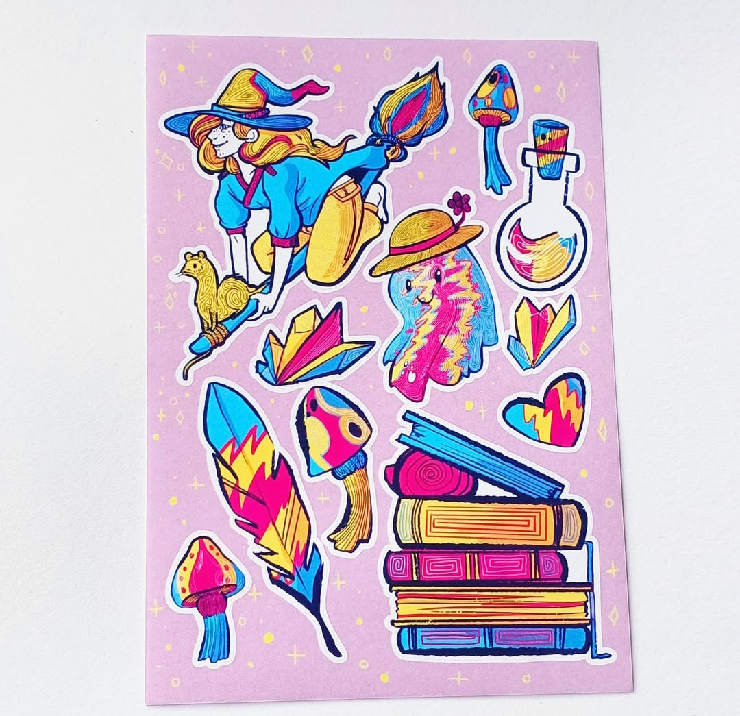 Spooky pansexual stickers