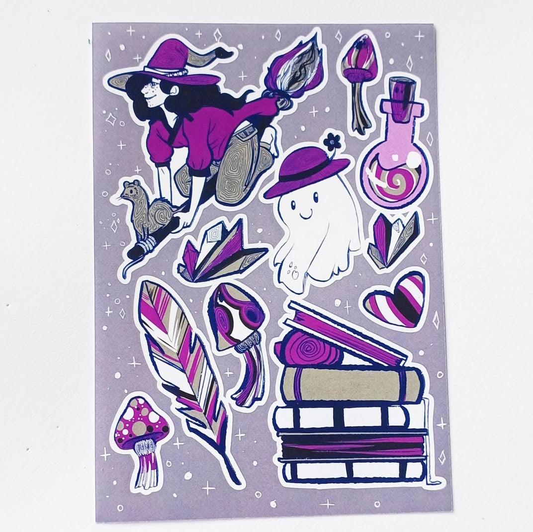 Spooky Asexual stickers