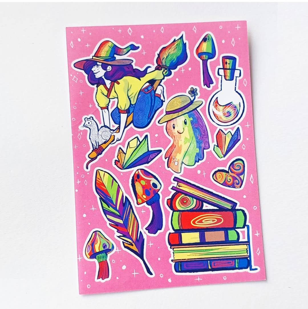 Spooky pride stickers