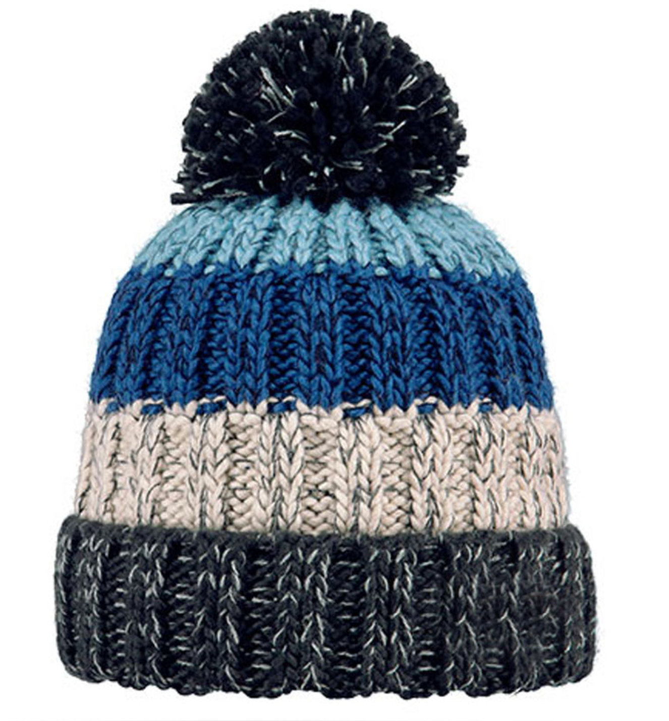 Hand knitted Pure Wool Unisex Bobble Beanie